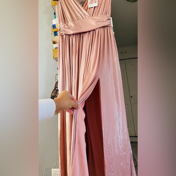 Floor length maternity dress | Champagne color| Size 32 - Picture 15 of 17